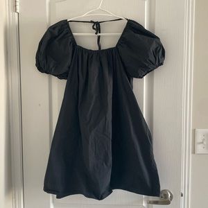 Oak + fort black mini dress
